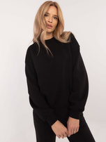 Hurtownia Czarna dresowa bluza basic od kompletu 