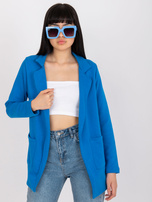 Dunkelblaue Damenjacke im sportlichen Stil RUE PARIS.