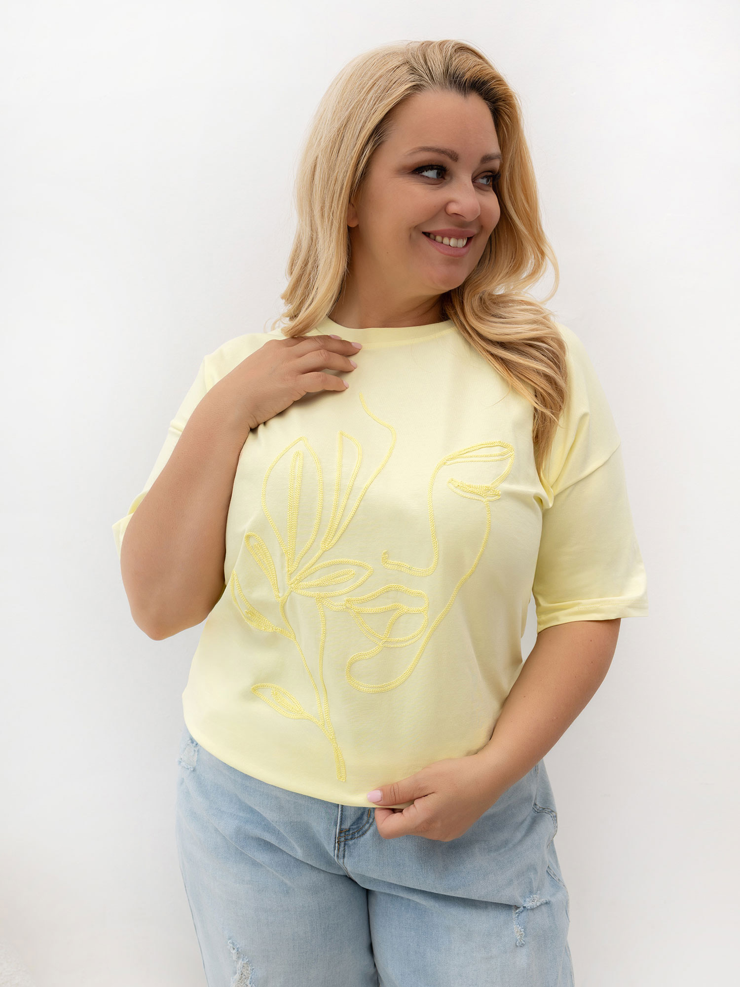 T-shirt jasny żółty