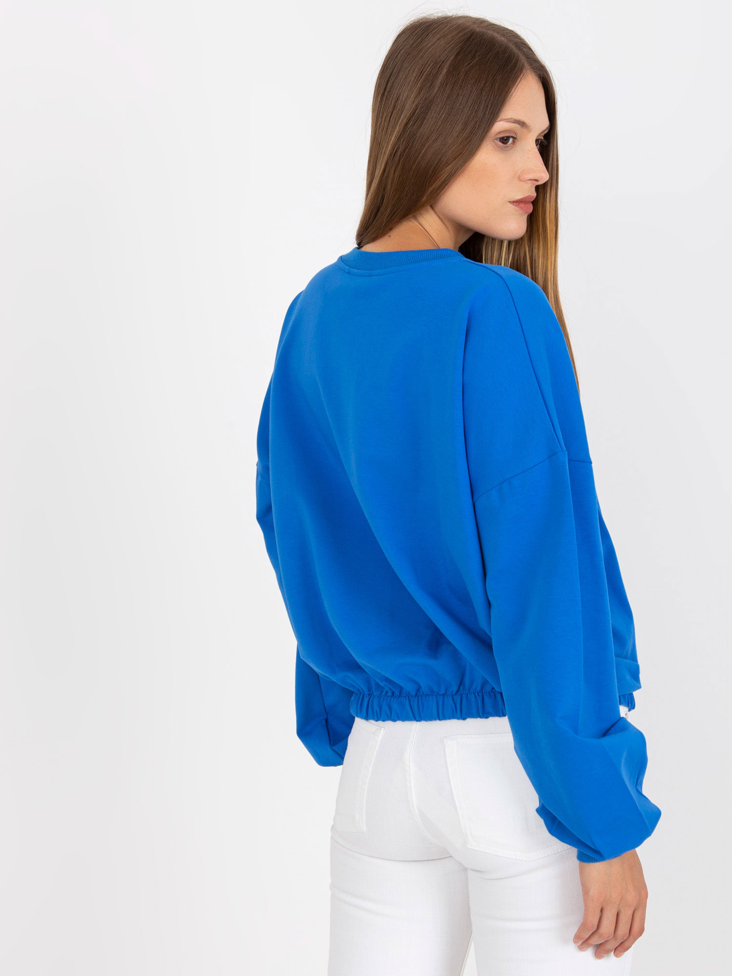 Hurt Ciemnoniebieska bluza bez kaptura bawełniana RUE PARIS 