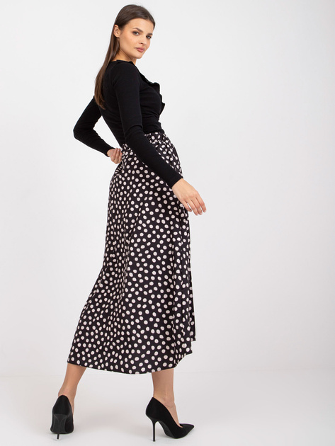 Czarna asymetryczna spódnica midi z wysokim stanem RUE PARIS