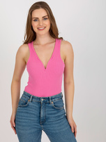 Wholesale Pink Striped Basic Body Made of Cotton