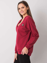 Burgundy sweatshirt with applique Marseille RUE PARIS