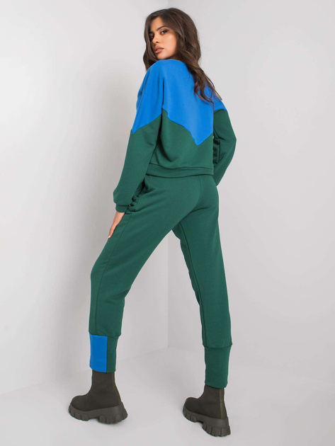 Niebiesko-zielony komplet z bluzą i spodniami Abinelli RUE PARIS