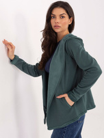 Ciemnozielona damska bluza z kapturem SUBLEVEL 