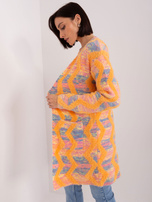 Hurt Pomarańczowy kardigan z dzianiny