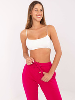 Hurt Fuksjowe dresowe spodnie basic z wysokim stanem 