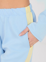 Pastelowy niebieski damski komplet z kokardą RUE PARIS 