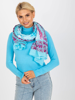 Hurt Jasnoniebieska chusta damska we wzory