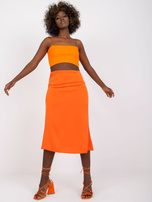 Oranžová midi trapezová sukně Terrassa RUE PARIS.