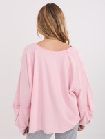 Jasnoróżowa bawełniana bluzka oversize 