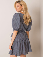 Granatowo-czerwona sukienka Romance