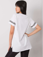 Biały t-shirt z nadrukiem Amber