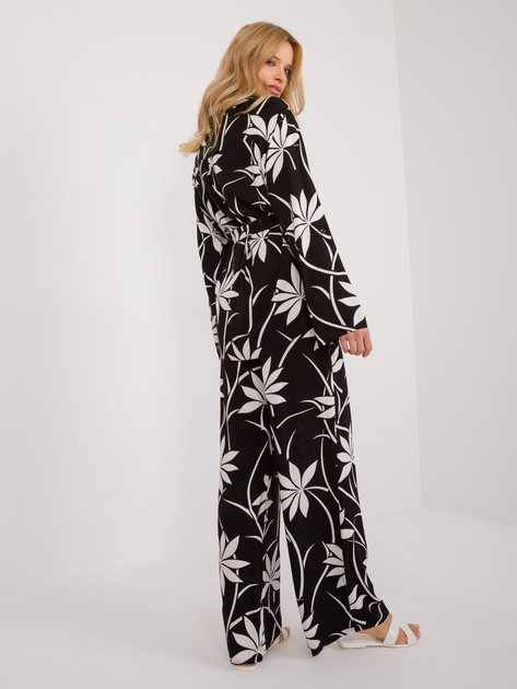Hurt Czarno-biały dwuczęściowy komplet letni z nadrukiem