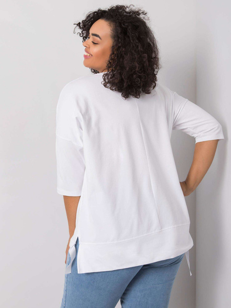 Biała bluzka z aplikacjami Cassia