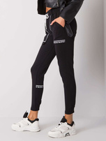 Czarne spodnie dresowe z bawełny Winsley