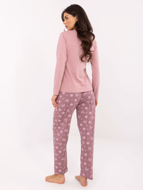 Jasnoróżowy dwuczęściowa piżama z bawełny