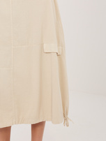 Beżowa sztruksowa spódnica ze ściągaczami RUE PARIS  