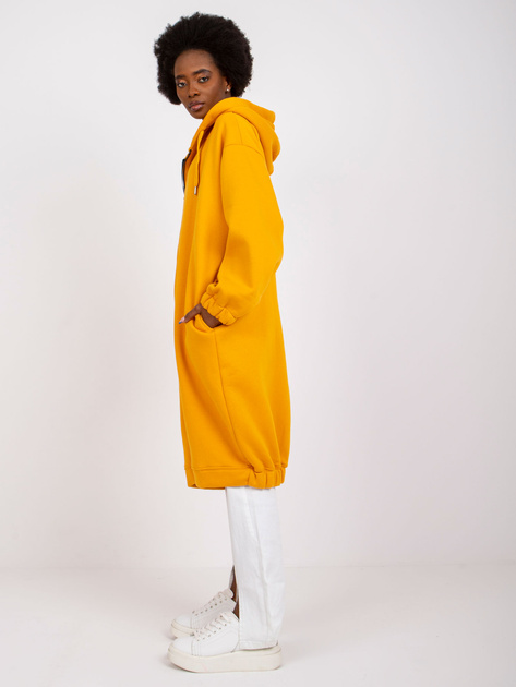 Jasnopomarańczowa długa bluza dresowa basic Betty RUE PARIS