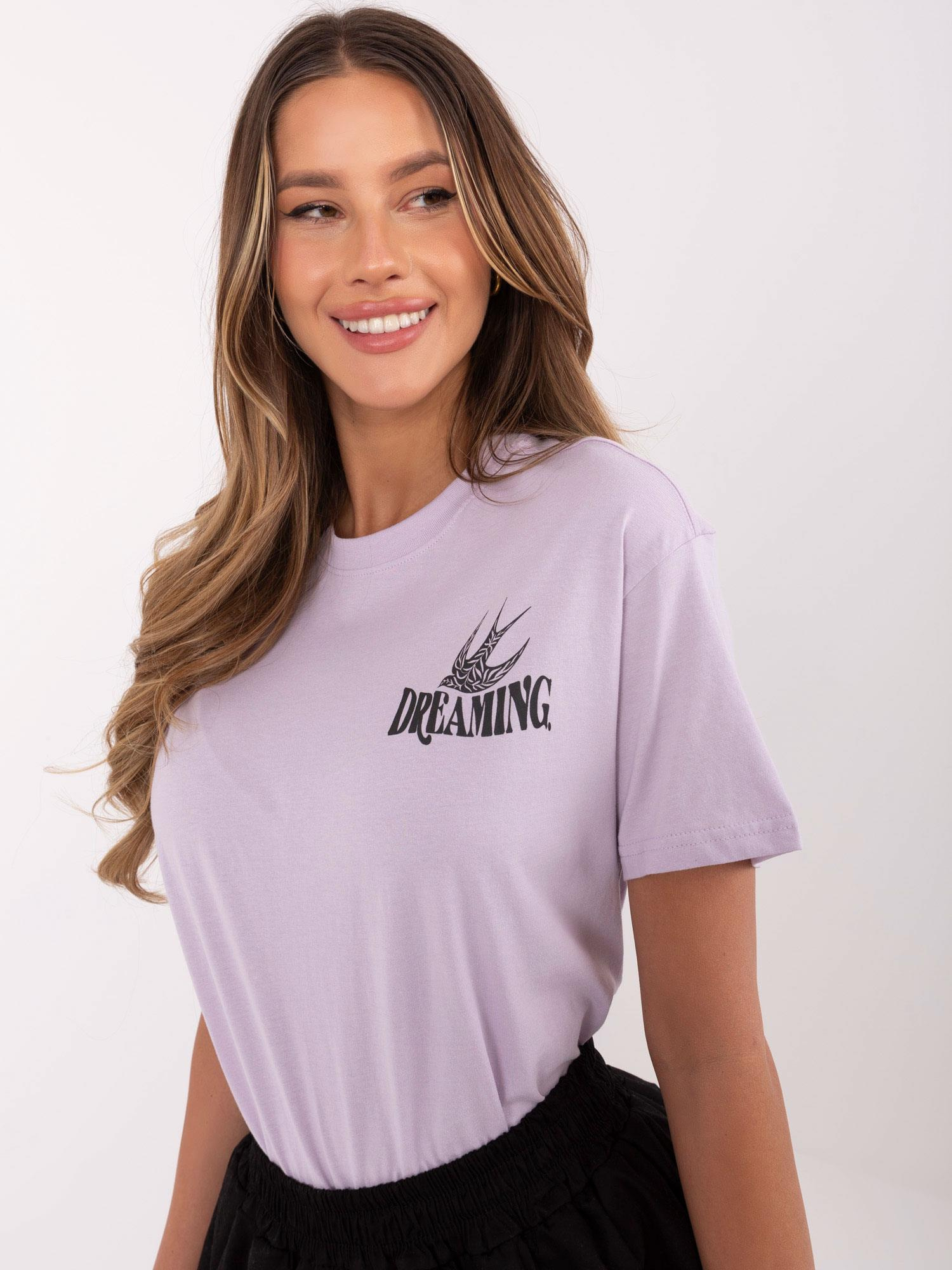 T-shirt jasny fioletowy