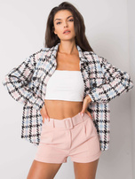 Brudnoróżowe szorty z paskiem Mabinty