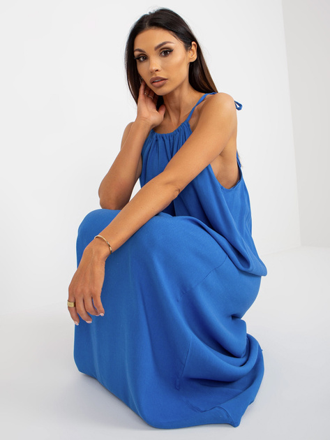 Hurt Niebieska letnia sukienka na ramiączkach OCH BELLA