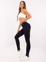 Granatowe legginsy z gumką w pasie BASIC FEEL GOOD 