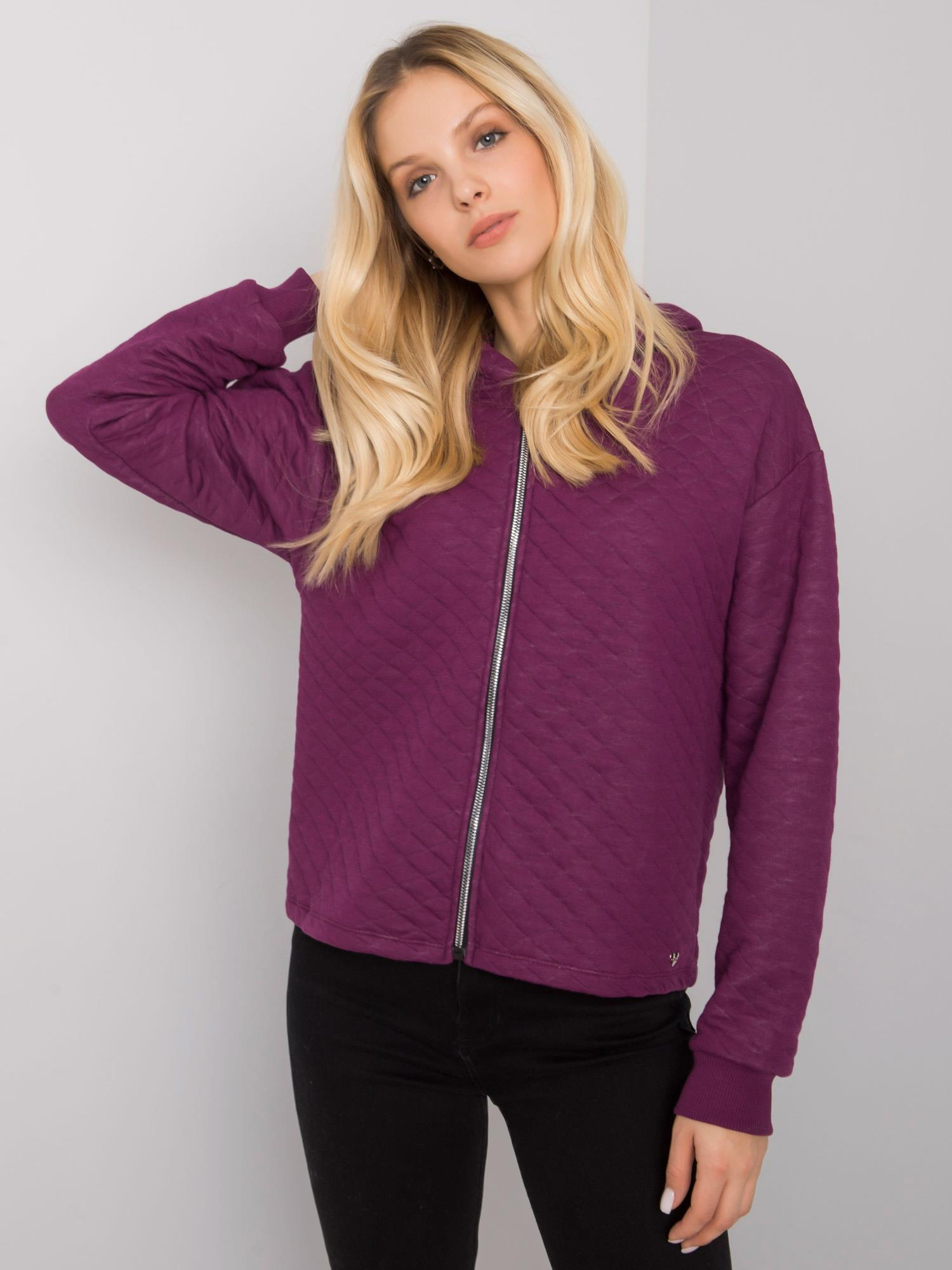 Purple quilted basic hoodie Melanie.