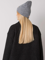 Ciemnoszara czapka damska z dzianiny RUE PARIS