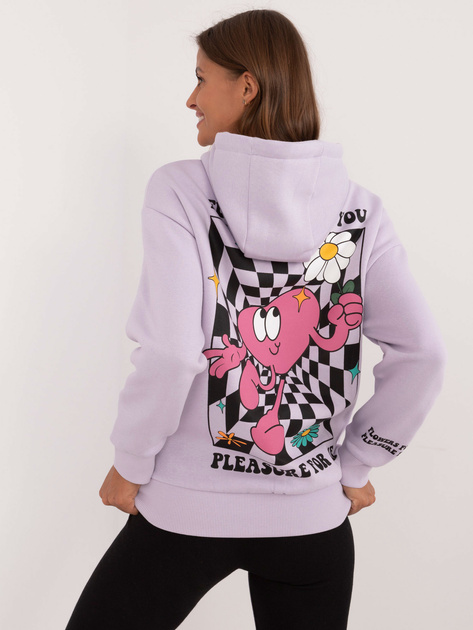 Hurt Liliowa bluza z nadrukiem i kieszeniami SUBLEVEL