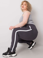 Grafitové dámské tepláky plus size Kairi.