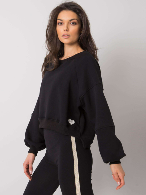 Czarna bluza bawełniana Yessie RUE PARIS