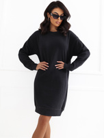 Grafitové oversized šaty z teplákoviny.