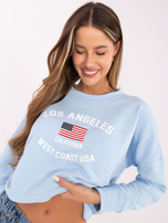 Jasnoniebieska bluza w amerykańskim stylu RUE PARIS 