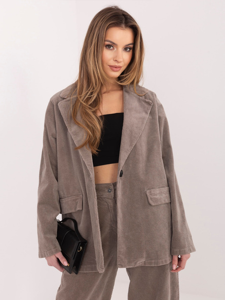 Fango jednorzędowa marynarka z sztruksu RUE PARIS