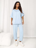 Jasnoniebieski komplet z miękkiego materiału RUE PARIS