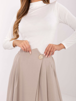 Ecru bluzka longsleeve z półgolfem RUE PARIS 