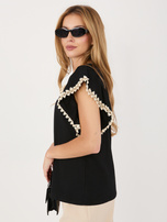 Czarna bawełniana bluzka na lato