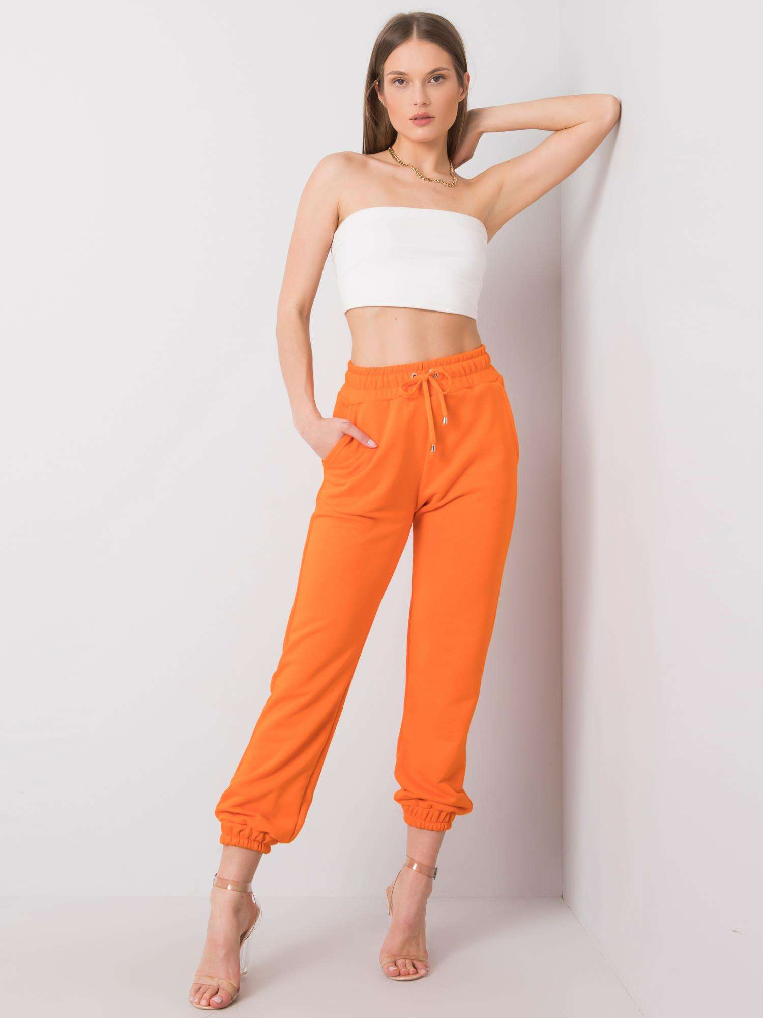 Oranžové kalhoty Agueda RUE PARIS.