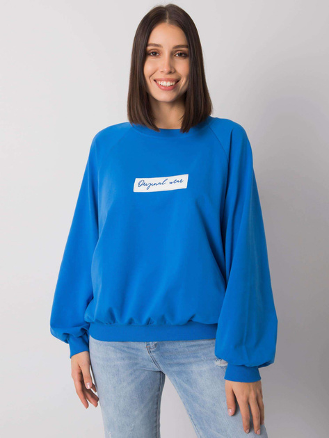 Ciemnoniebieska bluza plus size bez kaptura Hariette