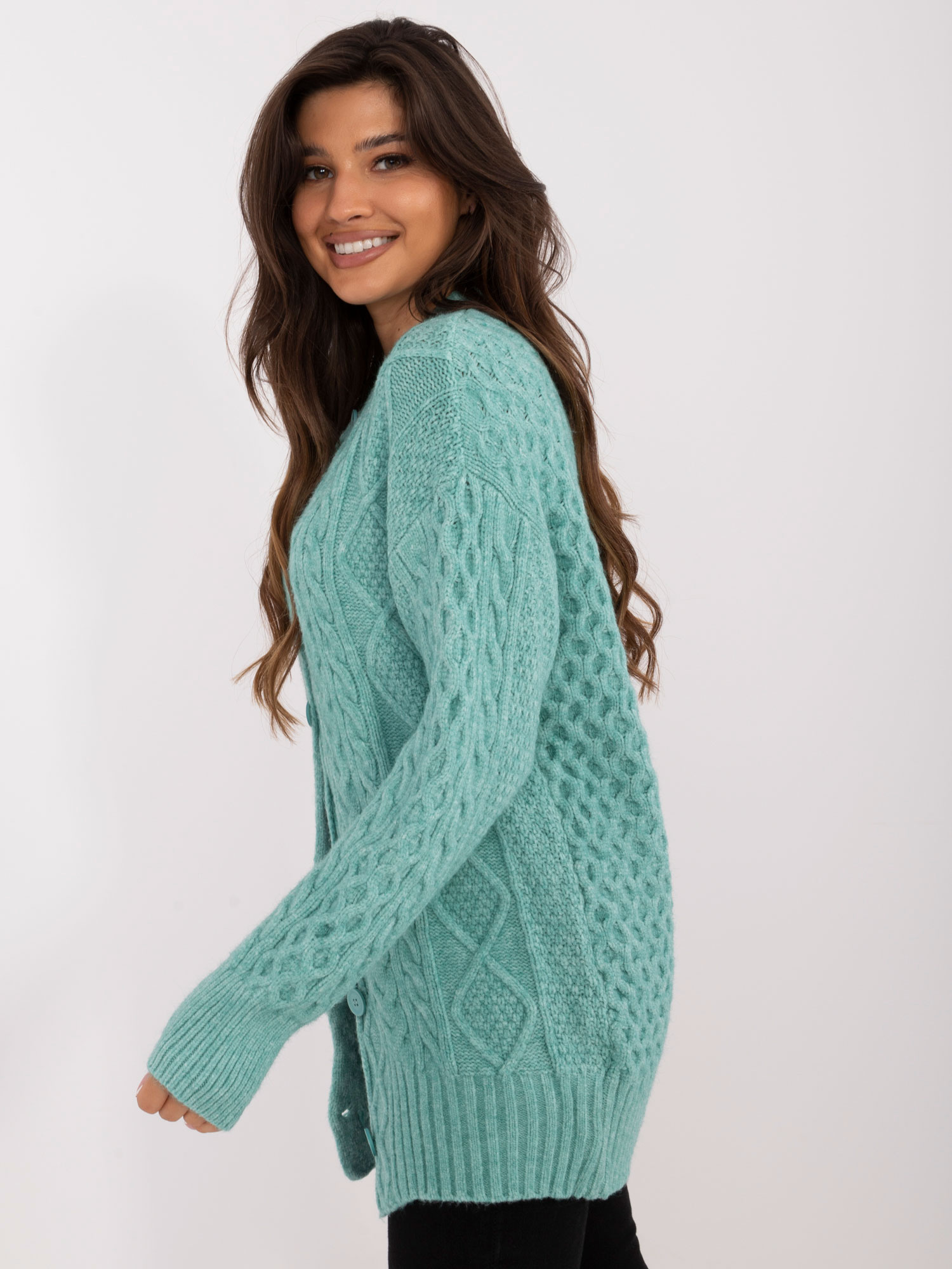 Sweter mietowy