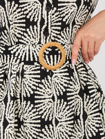 Czarna letnia sukienka z rękawem 3/4 SUBLEVEL