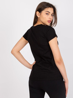 Czarny t-shirt Peachy