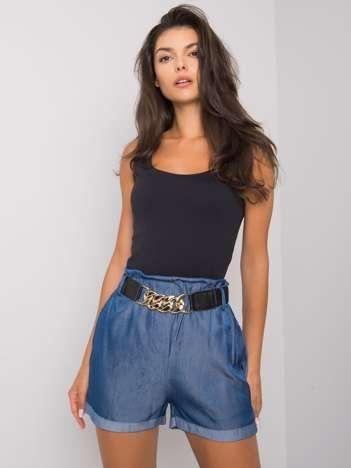 Dark blue shorts with stripe Marella
