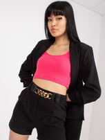 Czarny dwuczęściowy komplet elegancki z rękawem 3/4