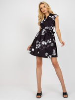 Hurt Czarna sukienka koktajlowa z kopertowym dekoltem