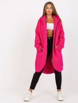 Hurt Fuksjowa dresowa bluza basic z kapturem Tina RUE PARIS