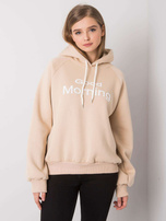 Beige zateplená oversized mikina s kapucí Alice.