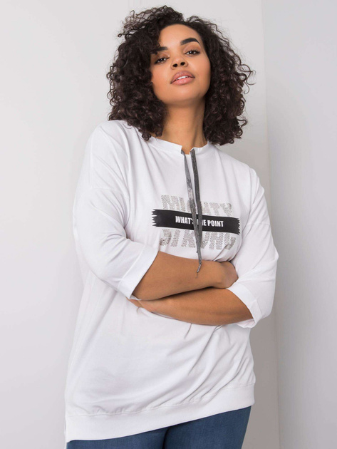 Biała bluzka z napisem Raissa