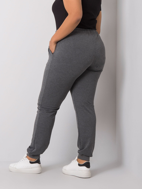 Ciemnoszare melanżowe spodnie dresowe plus size Beatriz